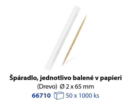 Drevenné špáradlá 65mm