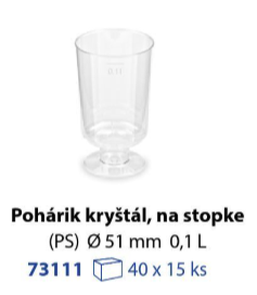 Pohár kryštáľ 0,1L  