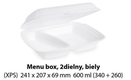 Menu box 2-dielny 600ml
