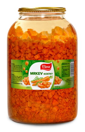 VIVA Mrkva - malá kocka 0,6x0,6 cm, 3500g