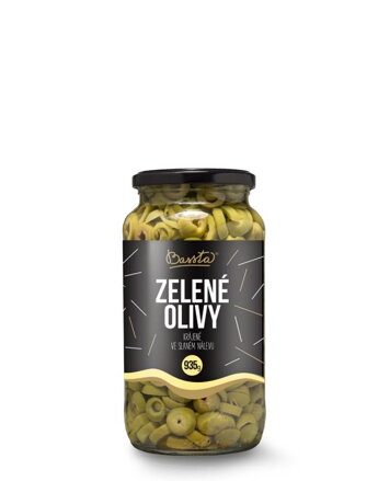 BASSTA Zelené olivy krájané 935g