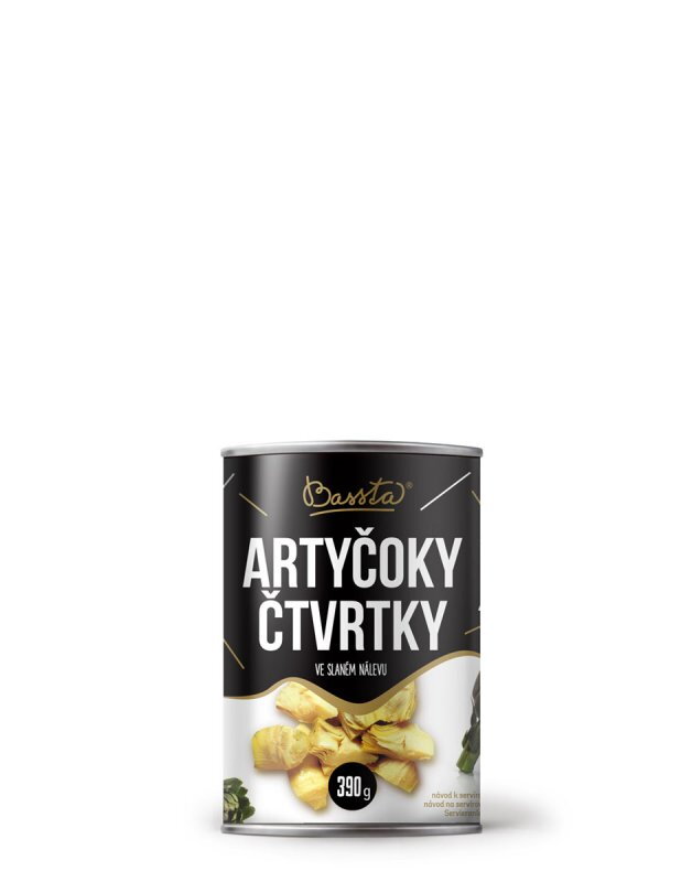 BASSTA Artičoky štvrtky 390g