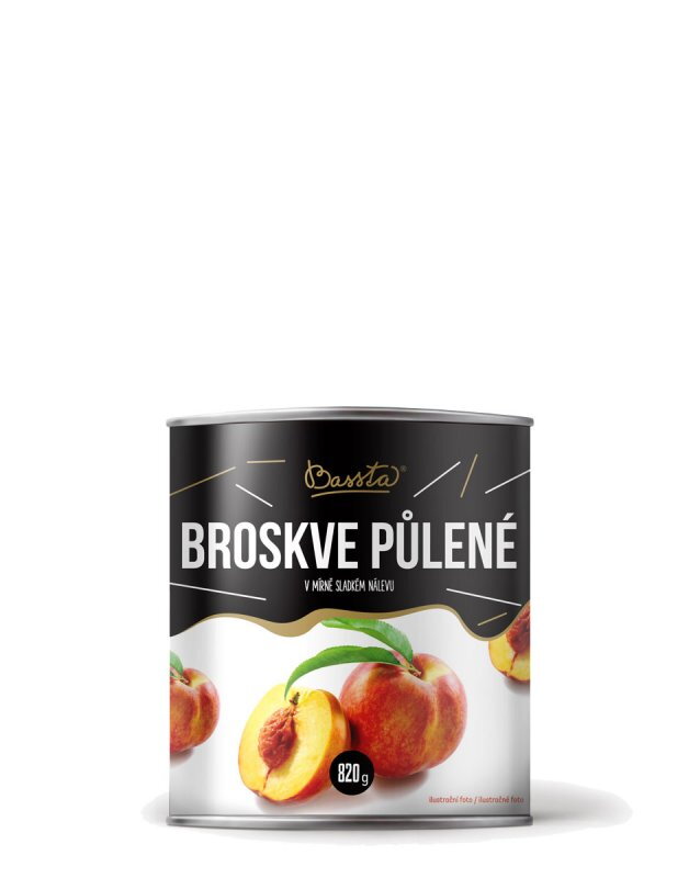 BASSTA Broskyňe polené lúpané  820g