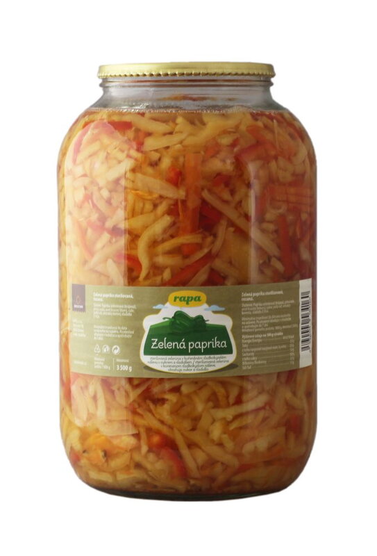 RAPA Paprika zelená rezaná 3500g