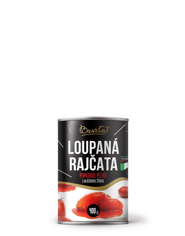 BASSTA Rajčiny celé lúpané 400g