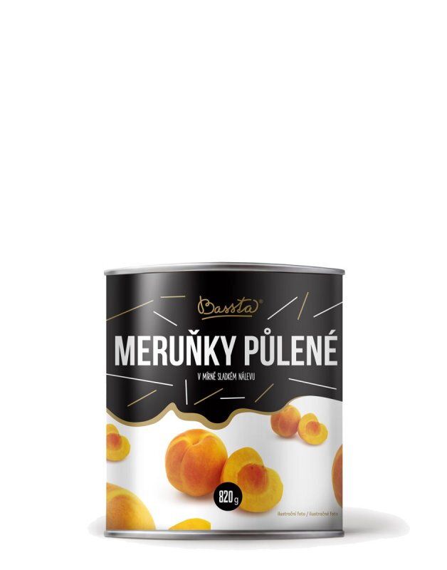 BASSTA Marhuľe polené lúpané  820g