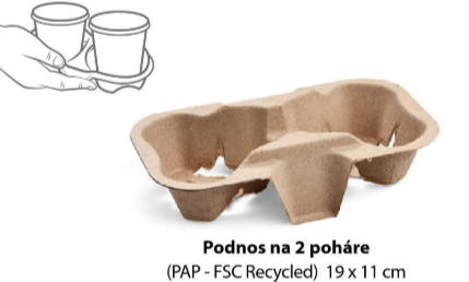 Podnos na 2 poháriky