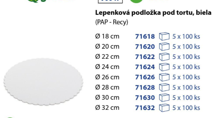 Podložka pod tortu O28cm