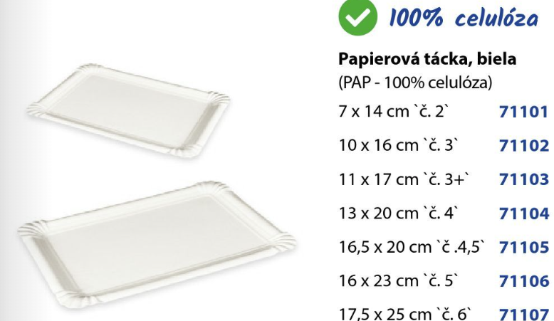 Papierová tácka 13x20cm