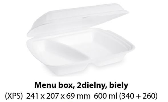 Menu box 2-dielny 600ml