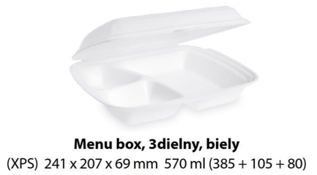 Menu box 3-dielny  570ml