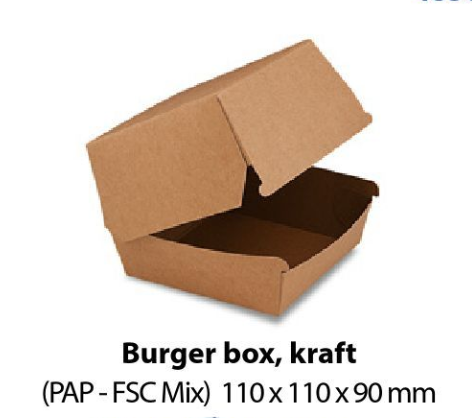 Box na burger kraft 