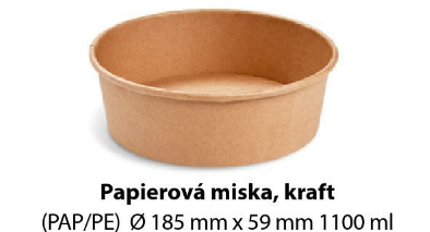 Papierová miska 1,1L