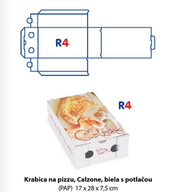 Krabica na pizzu CALZONE