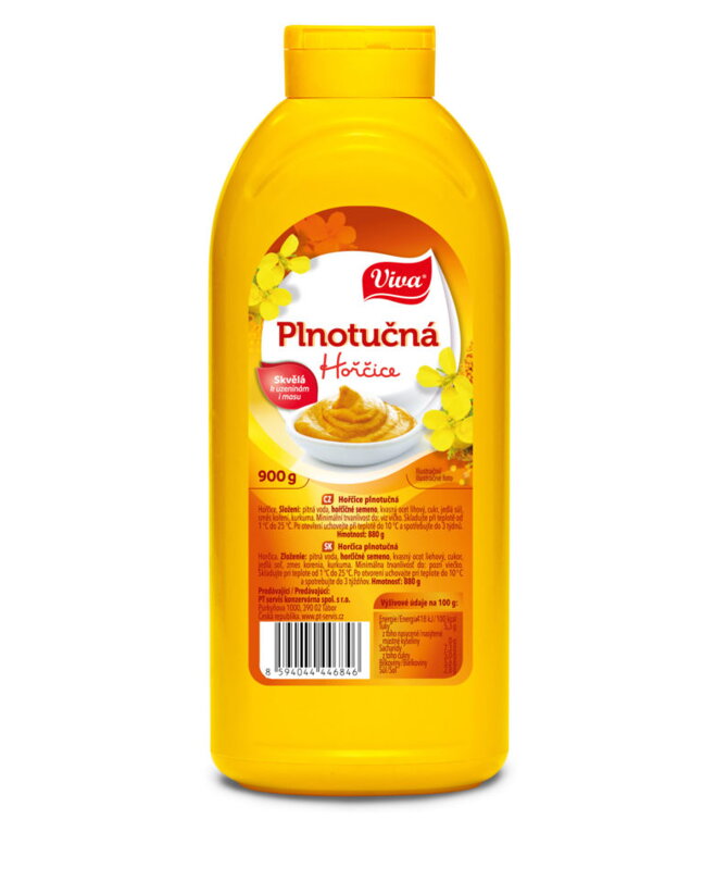 VIVA Horčica plnotučná 880g