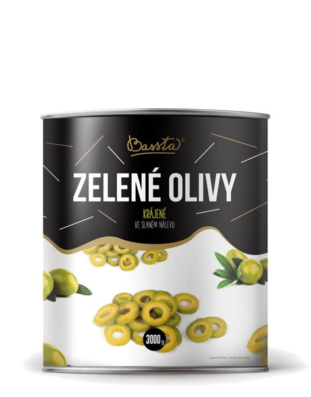 BASSTA Zelené olivy krájané 3kg
