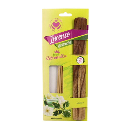 Citronella - repelentné vonné tyčinky 40ks + stojan