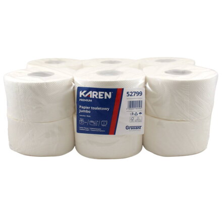 Toaletný papier JUMBO Ø 19 CM,2 vrst., 100 M (12ks) TISSUE
