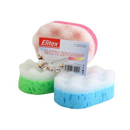 Kúpeľová hubka masážna ELITEX  1 ks
