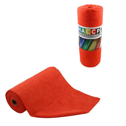 Utierka z mikrovlákna v rolke 40ks 30x30 červená