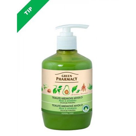 Green Pharmacy tekuté krémové mydlo - zvlhčuje pokožku 460 ml - Aloe vera a avokádo