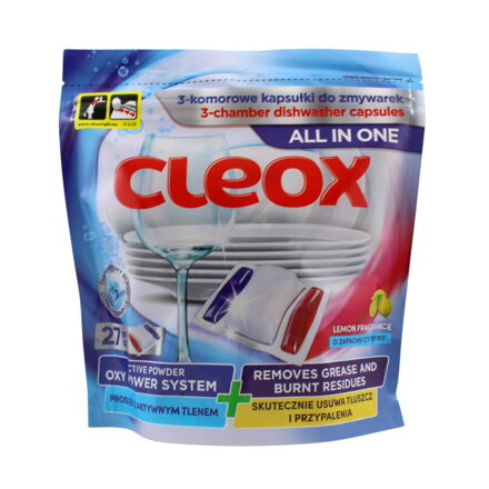 Cleox 3-komorové gelové kapsule do umývačky riadu 27ks