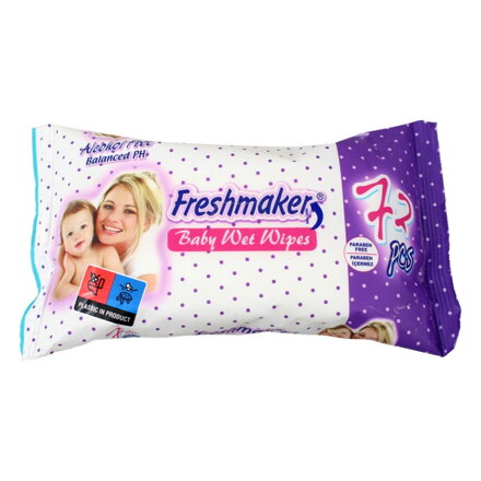 Detské vlhčené utierky Freshmaker bez klipu 72 ks