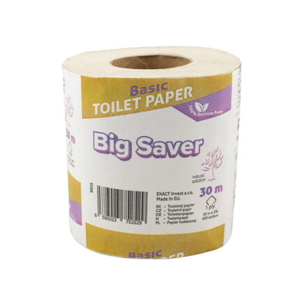 Toaletný papier Big Saver Basic 30 m 1-vrstvový (1ks)