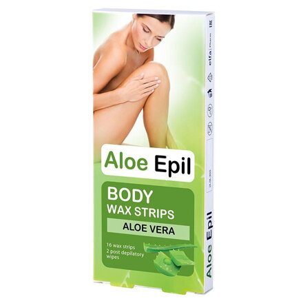 Aloe Epil depilačné voskové pásiky na telo (16ks)