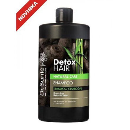 Dr. Santé Detox Hair šampón na vlasy 1l - s aktívným uhlím z bambusu