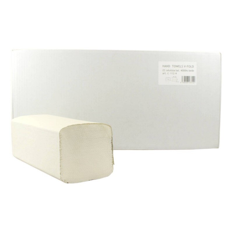 ZZ skladané papierové utierky 25x20 CM 2vr.100 ?lulóza(4000ks)