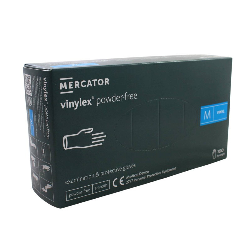 Vinylové rukavice MERCATOR M 100ks Vinylové rukavice MERCATOR M 100ks