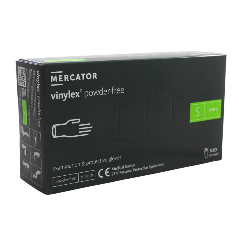 Vinylové rukavice MERCATOR S 100ks Vinylové rukavice MERCATOR S 100ks