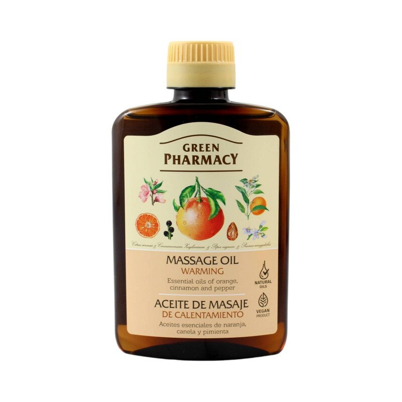 Green Pharmacy masážny olej pomaranč a škorica 200 ml - zahrievací