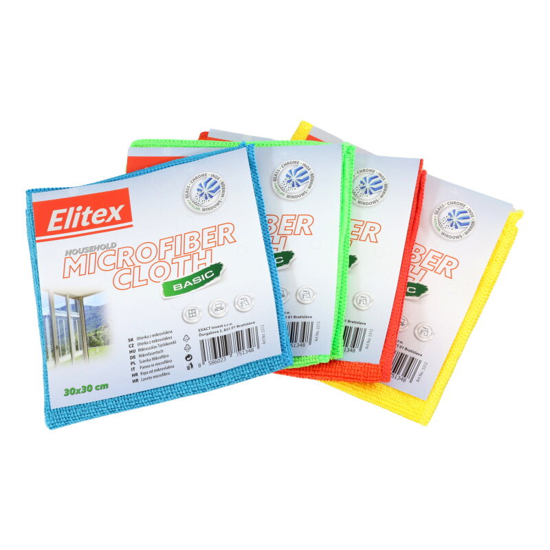 Utierka z mikrovlákna  ELITEX ULTRA mix farieb 1ks, 30 x 30 cm
