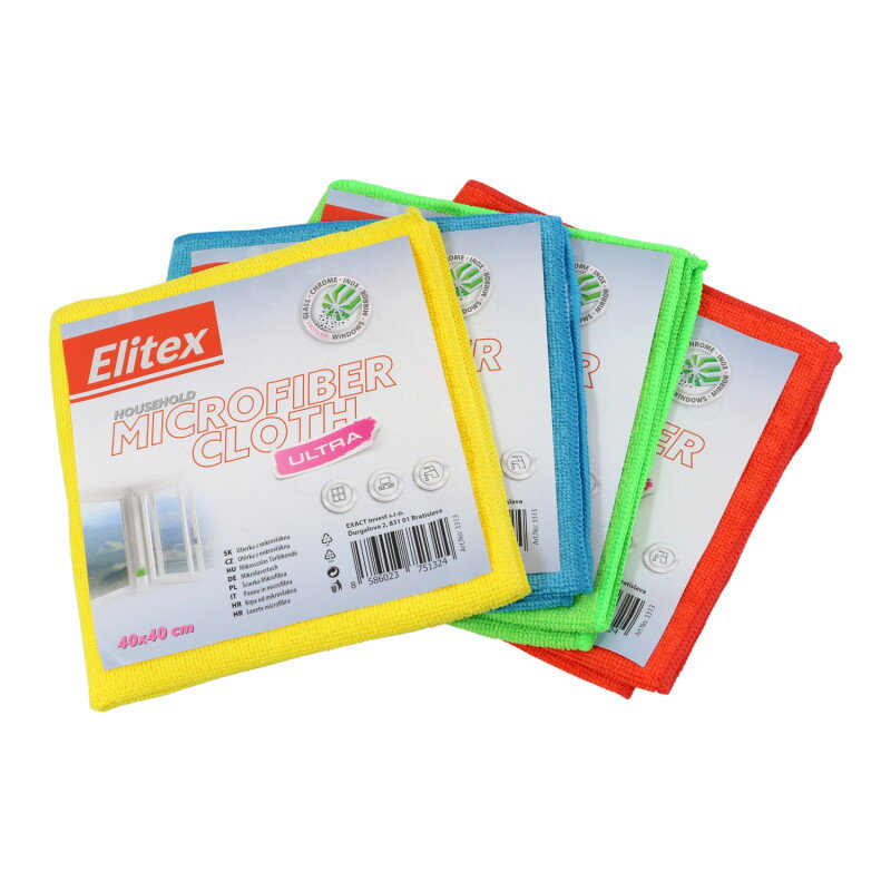 Utierka z mikrovlákna ELITEX PROFI ULTRA mix farieb 1ks, 40 x 40 cm Utierka z mikrovlákna ELITEX PROFI ULTRA mix farieb 1ks, 40 x 40 cm