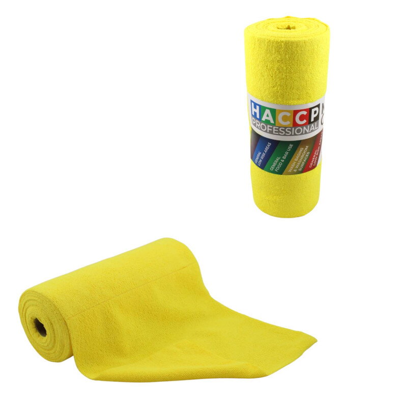 Utierka z mikrovlákna v rolke 40 ks 30x30 žltá Utierka z mikrovlákna v rolke 40 ks 30x30 žltá