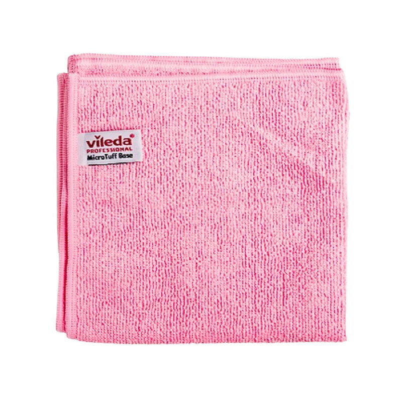 Vileda MicroTuff Base tkaná utierka z mikrovláknová ružová 36 x 36 cm – 5ks