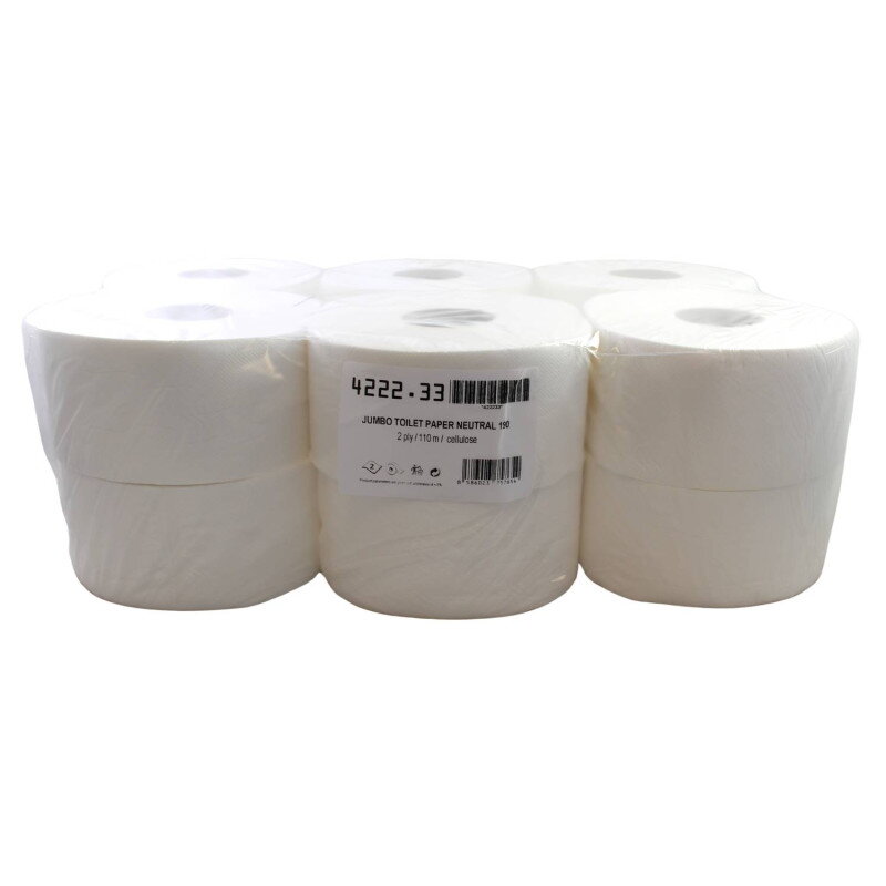 Toaletný papier JUMBO Ø 19 CM, 100% cel., 2 vrstvový, 110 M - 12 ks Toaletný papier JUMBO Ø 19 CM, 100% cel., 2 vrstvový, 110 M - 12 ks