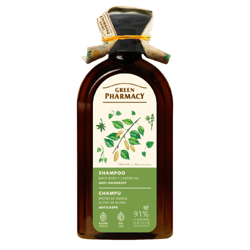 Green Pharmacy šampón proti lupinám 350 ml - Brezové púčiky a ricínový olej