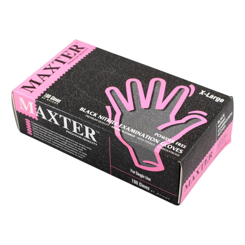 Nitrilové rukavice jednorázové MAXTER čierne  XL 100ks