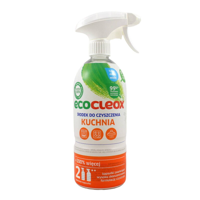 ECOCLEOX čistiaci prostriedok na kuchyne 500ml + 2 kapsule ECOCLEOX čistiaci prostriedok na kuchyne 500ml + 2 kapsule