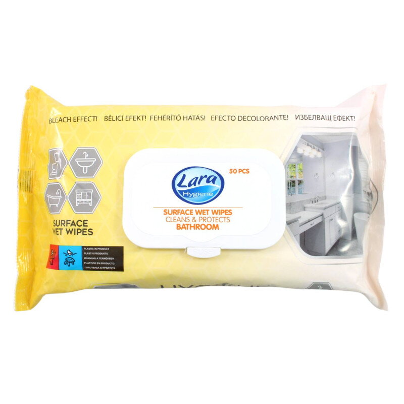 Lara Hygiene vlhčené utierky na kúpeľne - 50ks Lara Hygiene vlhčené utierky na kúpeľne - 50ks
