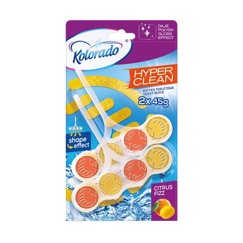 WC blok Kolorado Hyper Clean CITRUS FIZZ 2x45g WC blok Kolorado Hyper Clean CITRUS FIZZ 2x45g