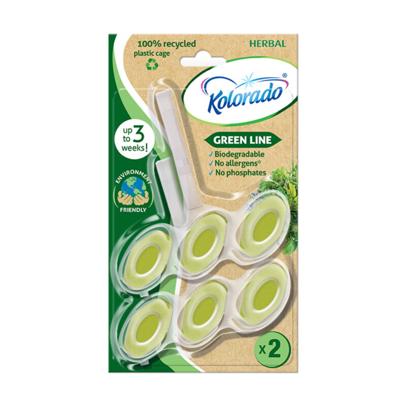 Kolorado Green Line WC blok duo pack HERBAL 2x 51g Kolorado Green Line WC blok duo pack HERBAL 2x 51g
