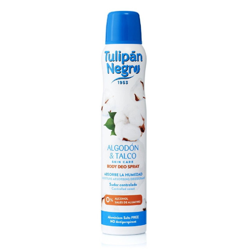 Tulipán Negro Deo Spray  Algodon Y Talco 200ml  Tulipán Negro Deo Spray  Algodon Y Talco 200ml
