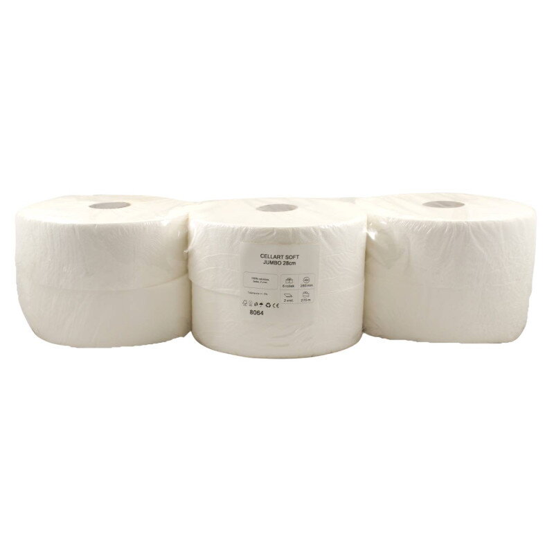 Toaletný papier CELLART SOFT JUMBO Ø 28cm, 255m 2vrst. 6ks Toaletný papier CELLART SOFT JUMBO Ø 28cm, 255m 2vrst. 6ks