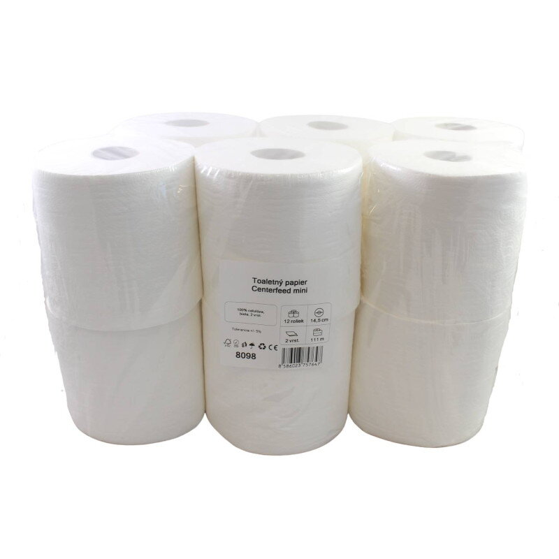 Toaletný papier 2vrst. JUMBO - SYSTEM centerfeed, 111m -12ks Toaletný papier 2vrst. JUMBO - SYSTEM centerfeed, 111m -12ks
