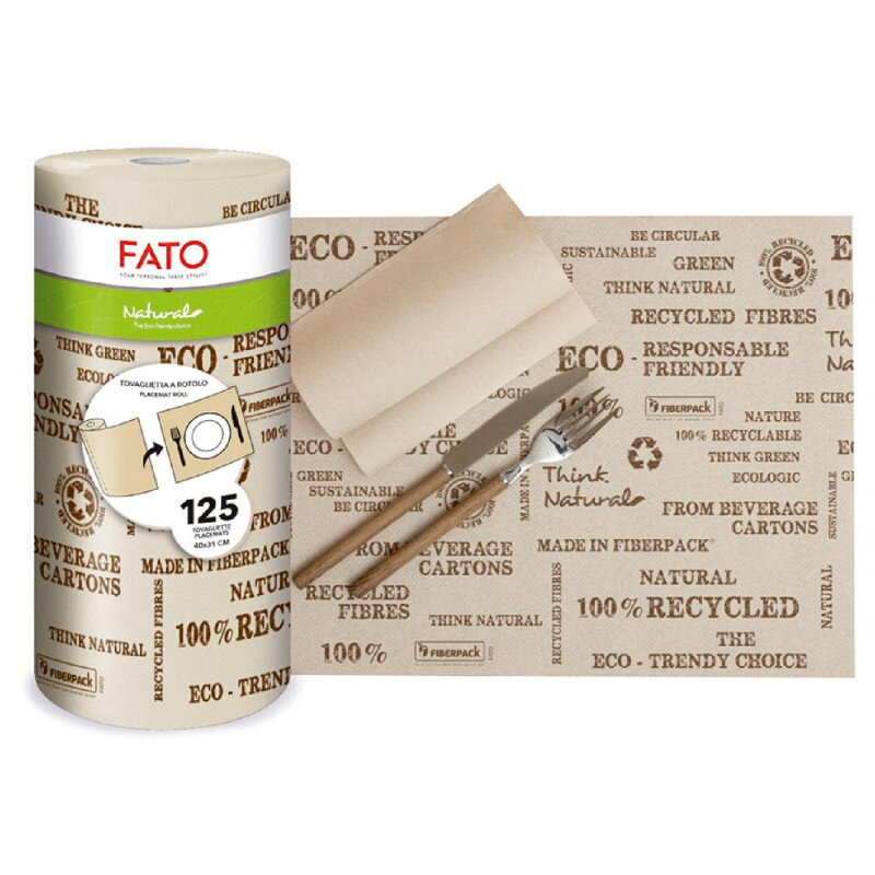 Prestieradlo na stôl LUCART ECO NATURAL TABLE cover in roll, 3 vrst. – 125 útržkov